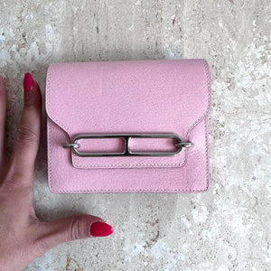 Pre-Owned HERMES Pink Roulis Slim Wallet