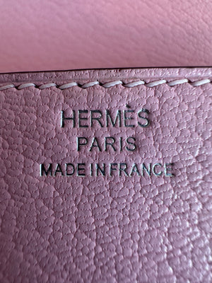Pre-Owned HERMES Pink Roulis Slim Wallet