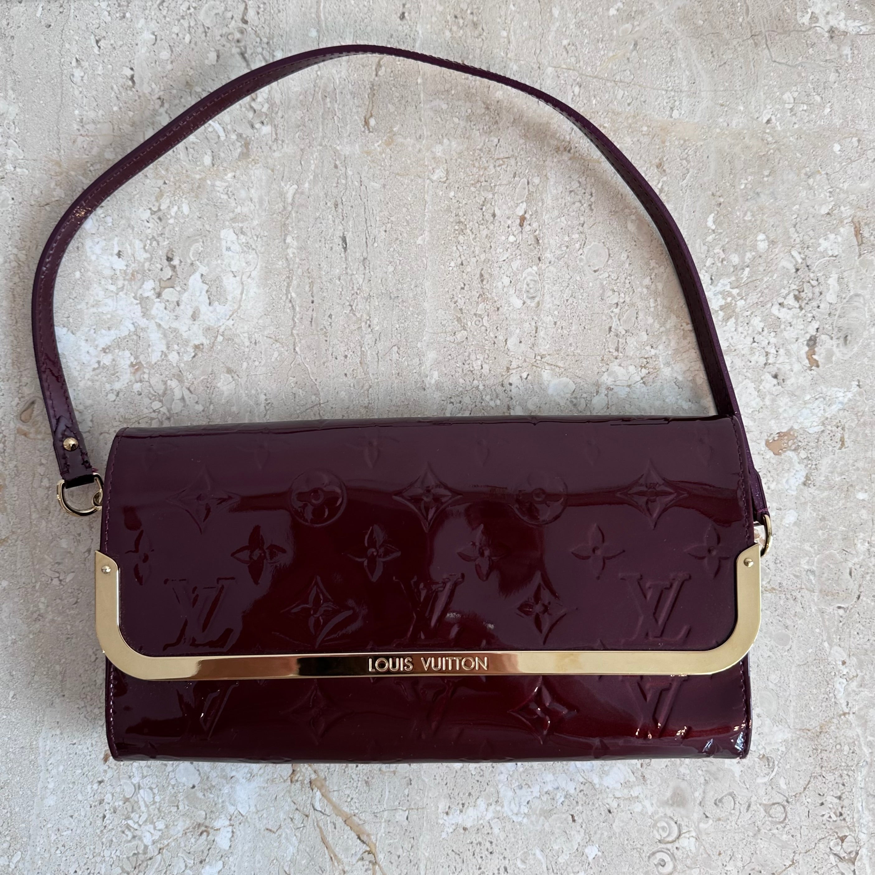 Pre-owned Louis Quatorze Leather Small Bag In Burgundy