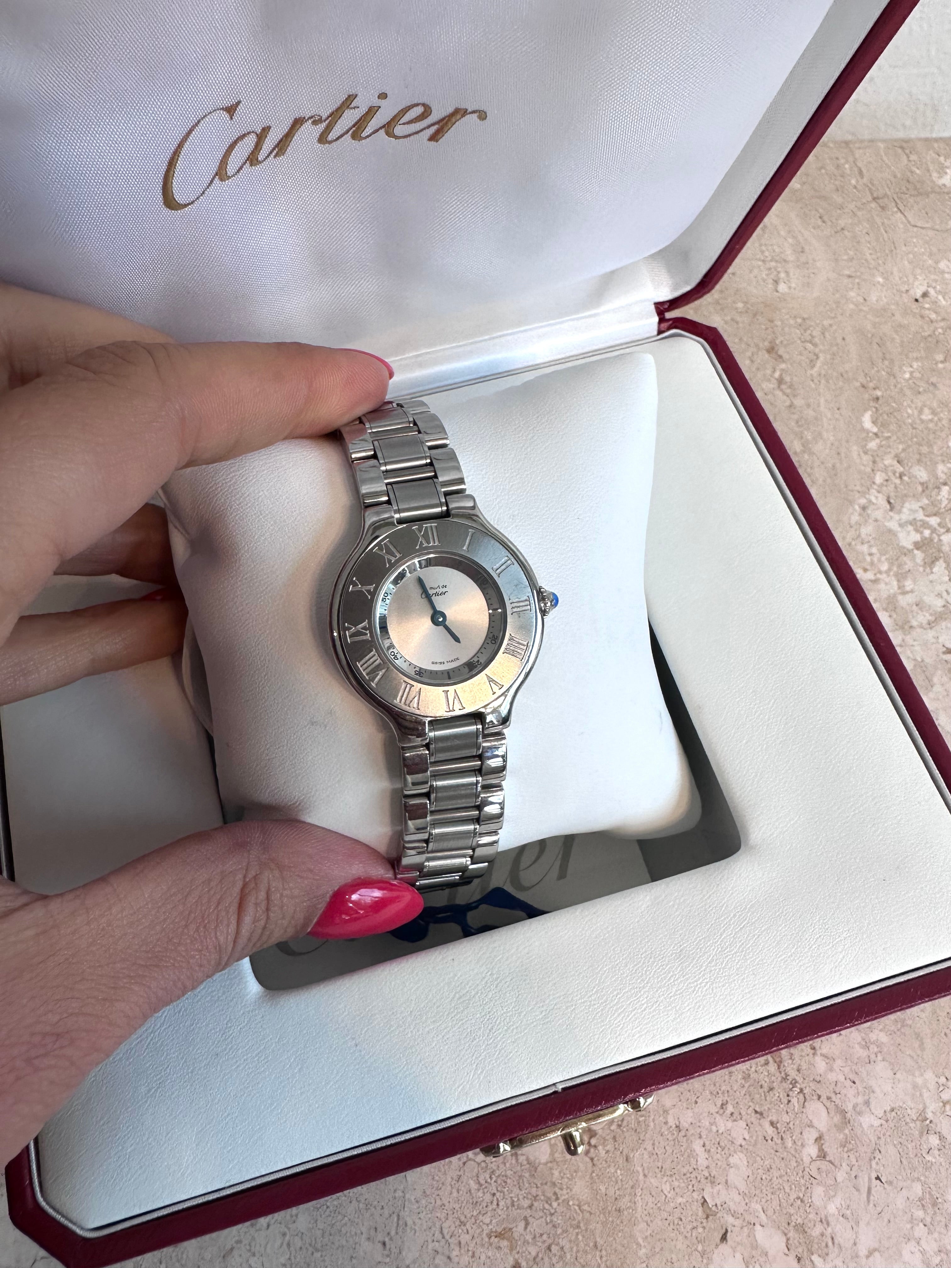 Pre-Owned CARTIER Must De Cartier 21 Ladies Steel Watch