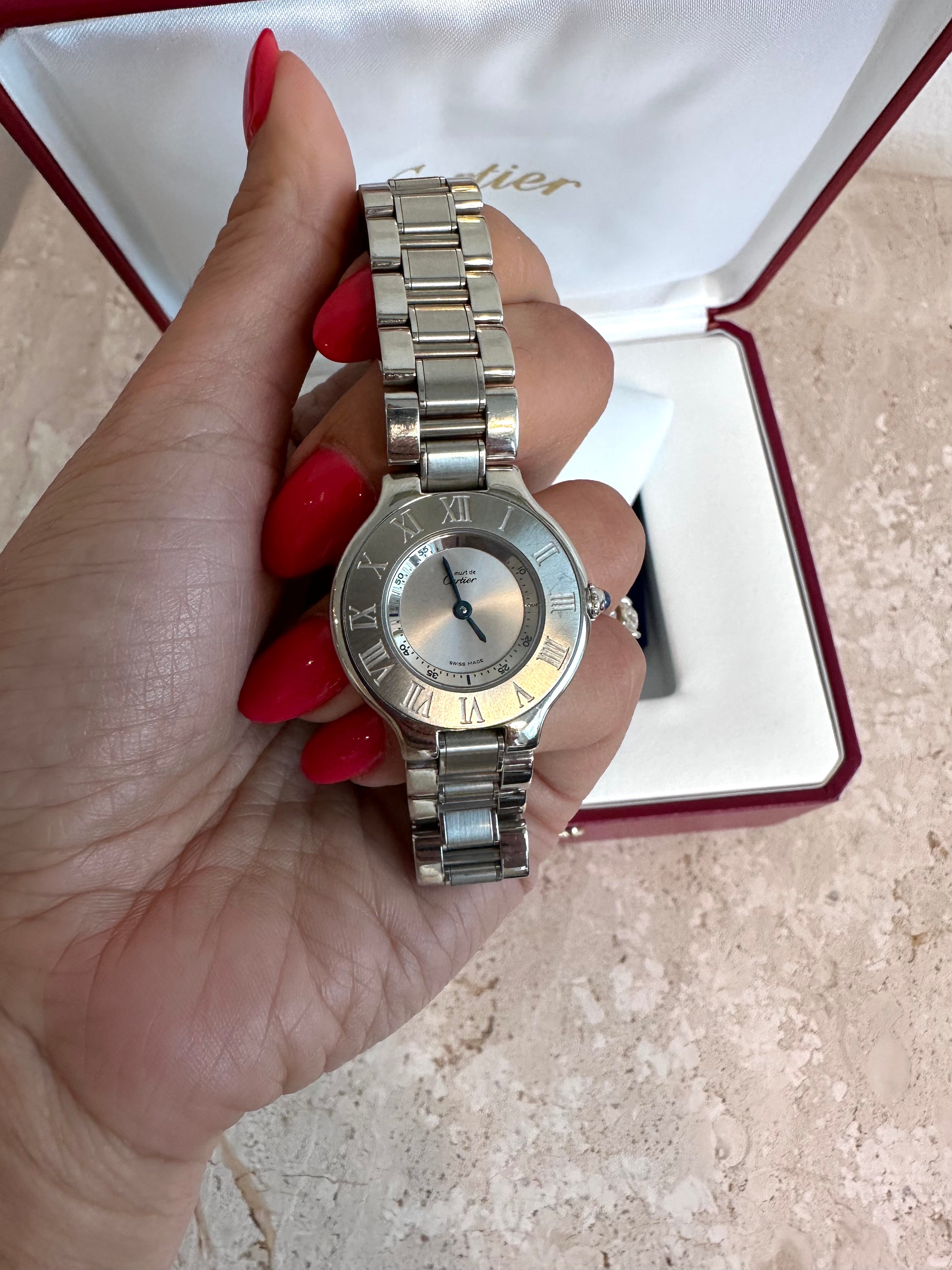 Pre-Owned CARTIER Must De Cartier 21 Ladies Steel Watch