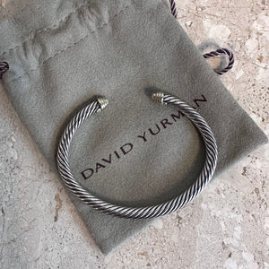 Pre-Owned DAVID YURMAN Cable Classics Bracelet with 14K Gold Domes