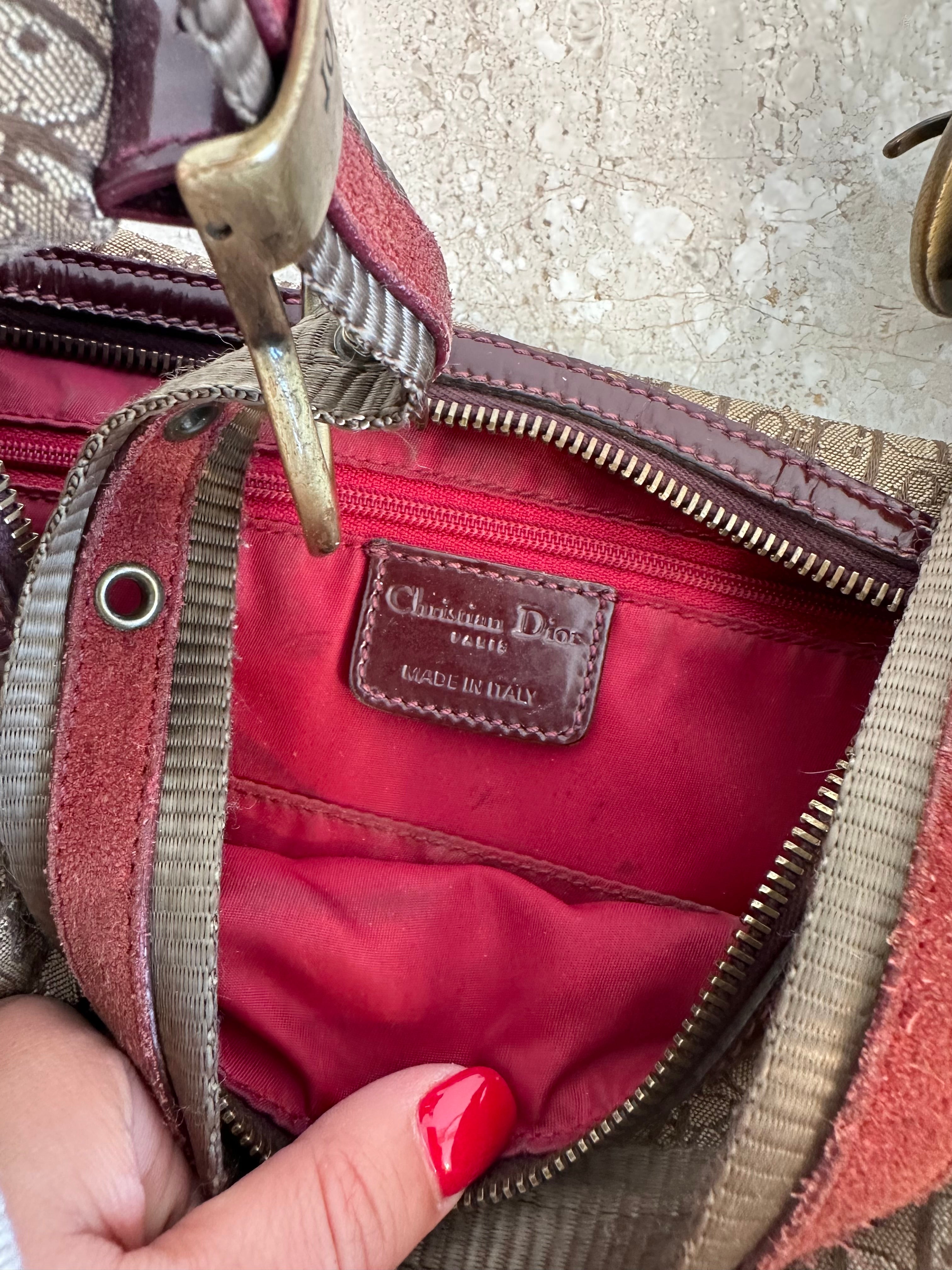 Pre-Owned DIOR Vintage Brown Oblique Jacquard Shoulder Bag