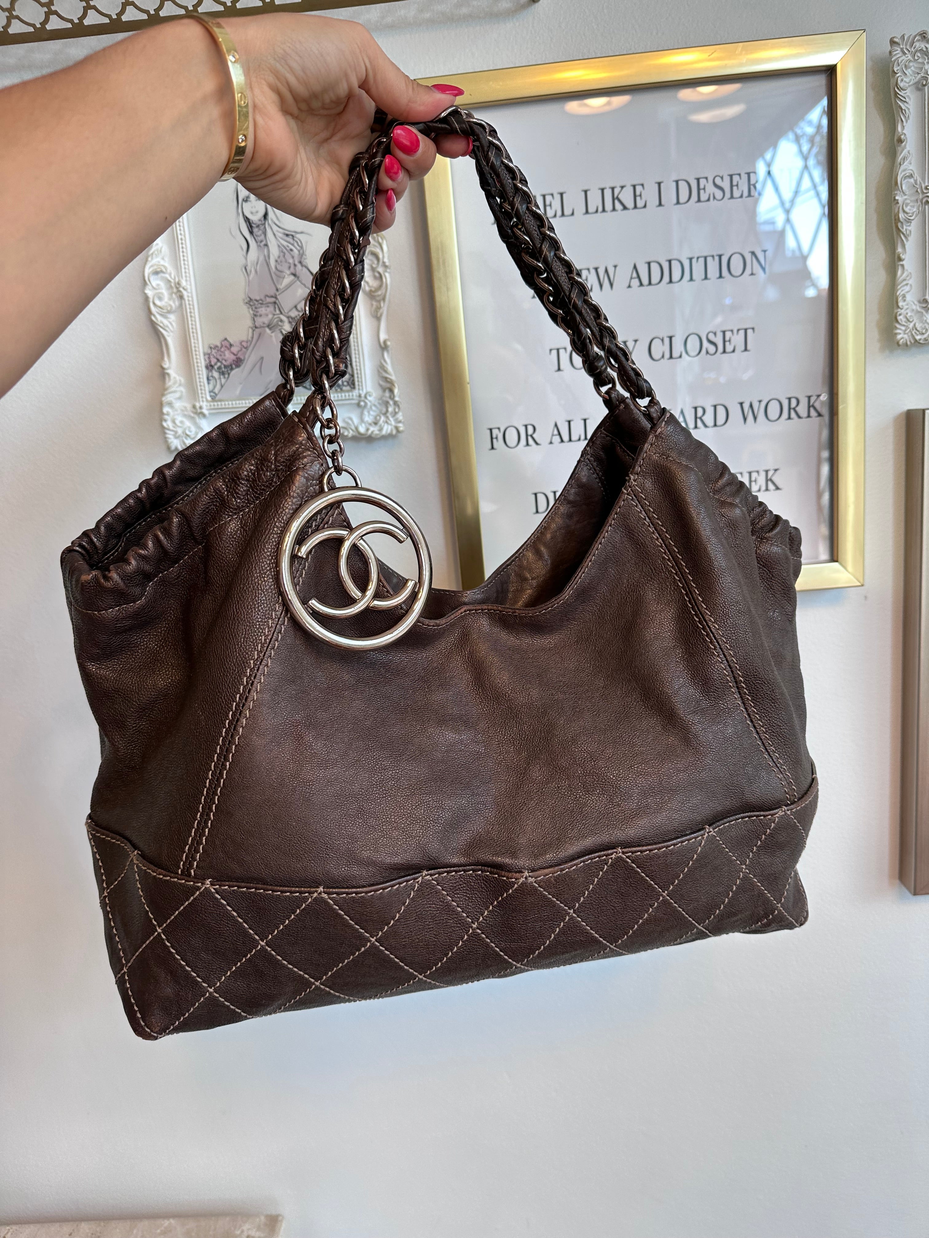 Pre-Owned CHANEL Coco Baby Cabas Hobo Shoulder Bag
