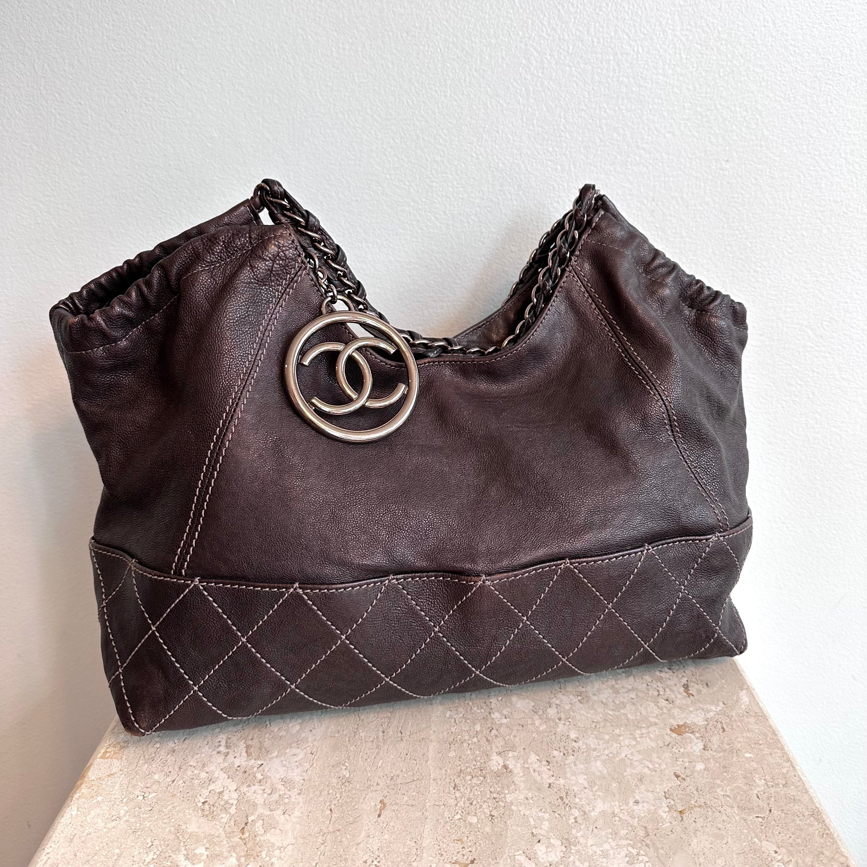 Pre-Owned CHANEL Coco Baby Cabas Hobo Shoulder Bag