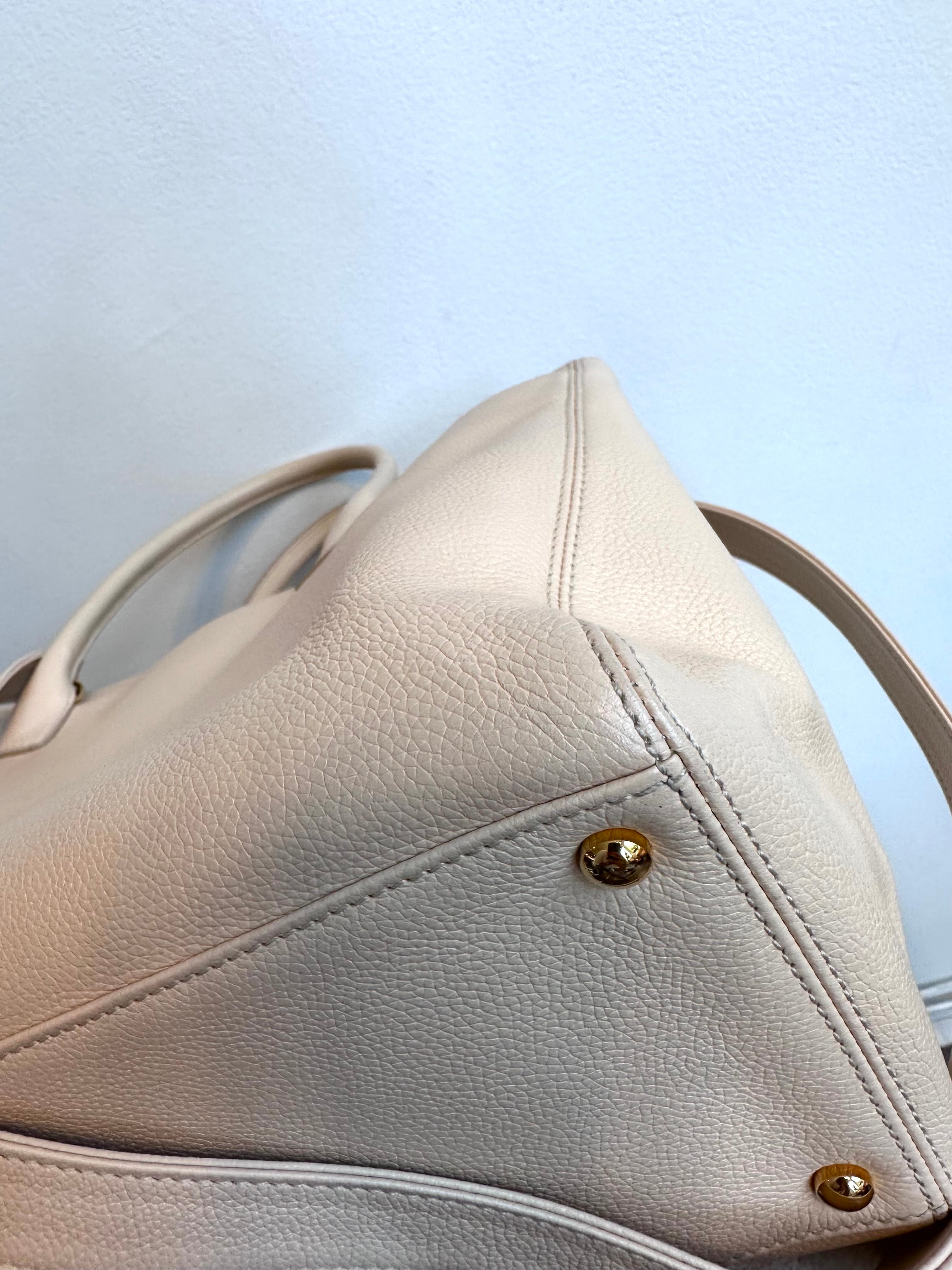 Pre-Owned CHANEL Cream Cerf Medium Executive Tote