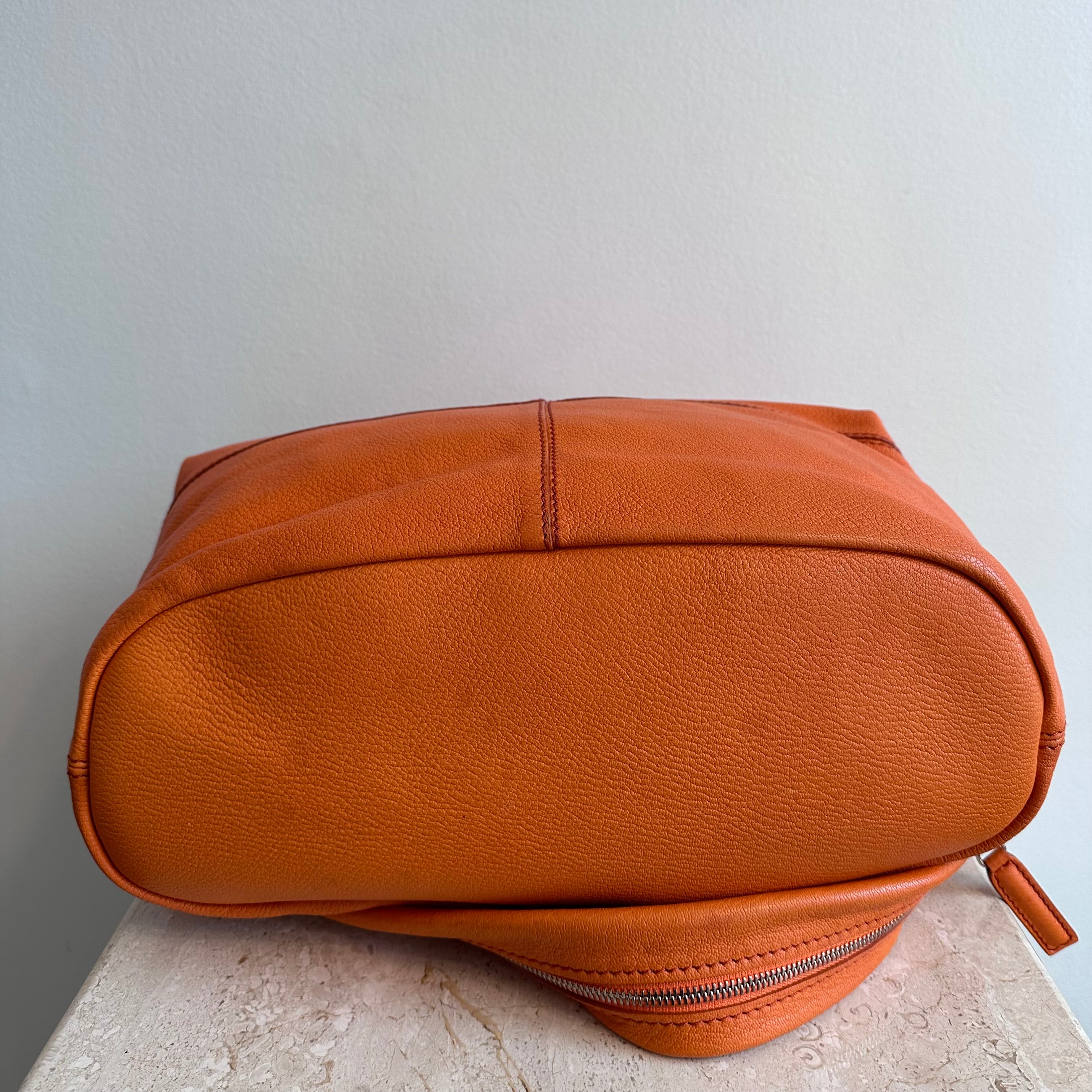 Pre-Owned GIVENCHY Medium Orange Goatskin Nightingale Bag