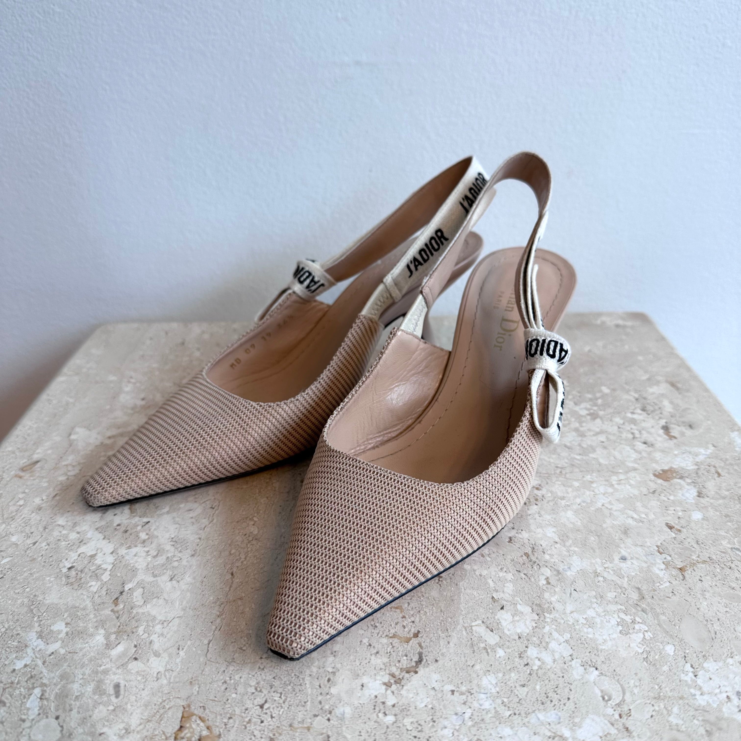 Pre-Owned Dior J’Adior Nude Slingback Pump - Size 37.5