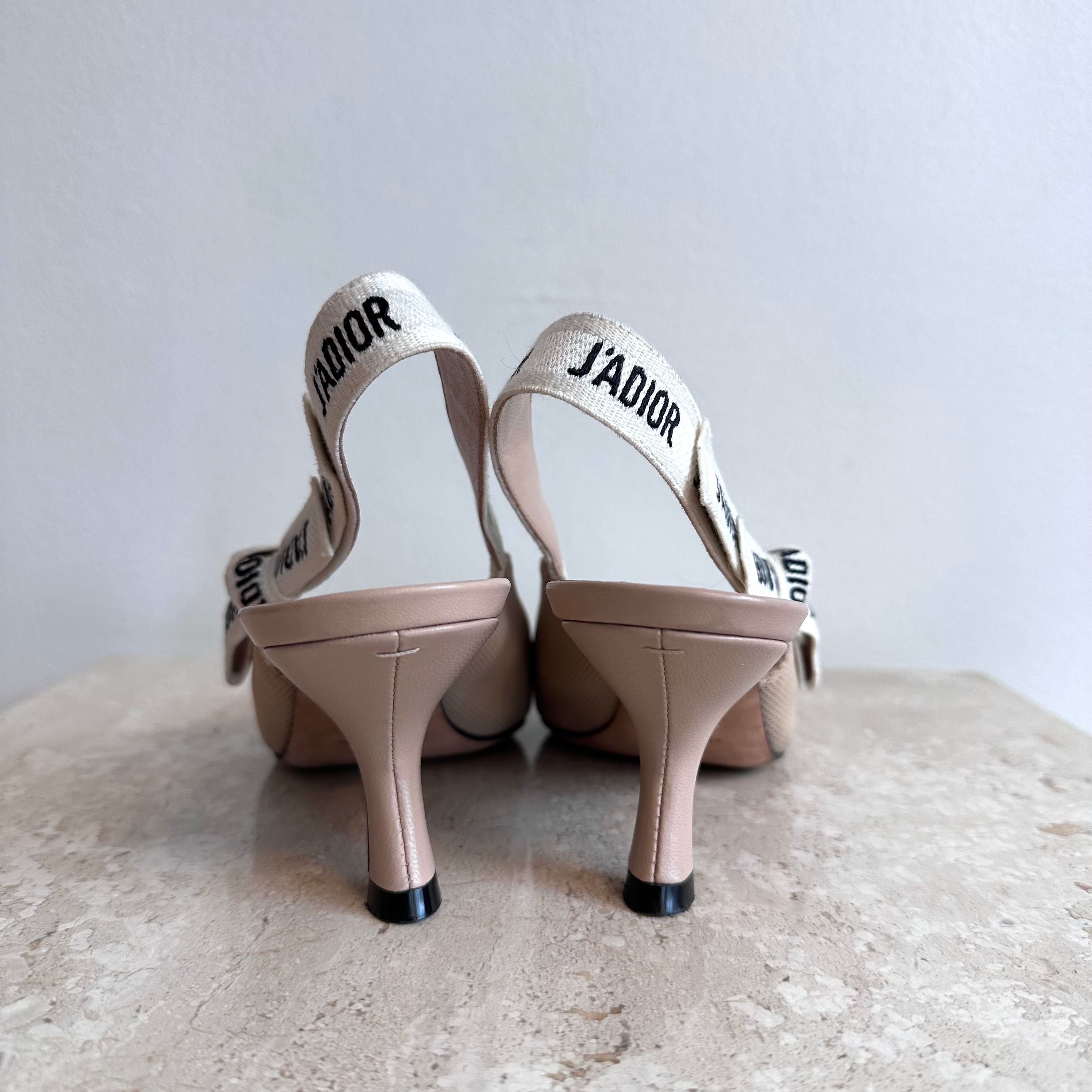 Pre-Owned Dior J’Adior Nude Slingback Pump - Size 37.5