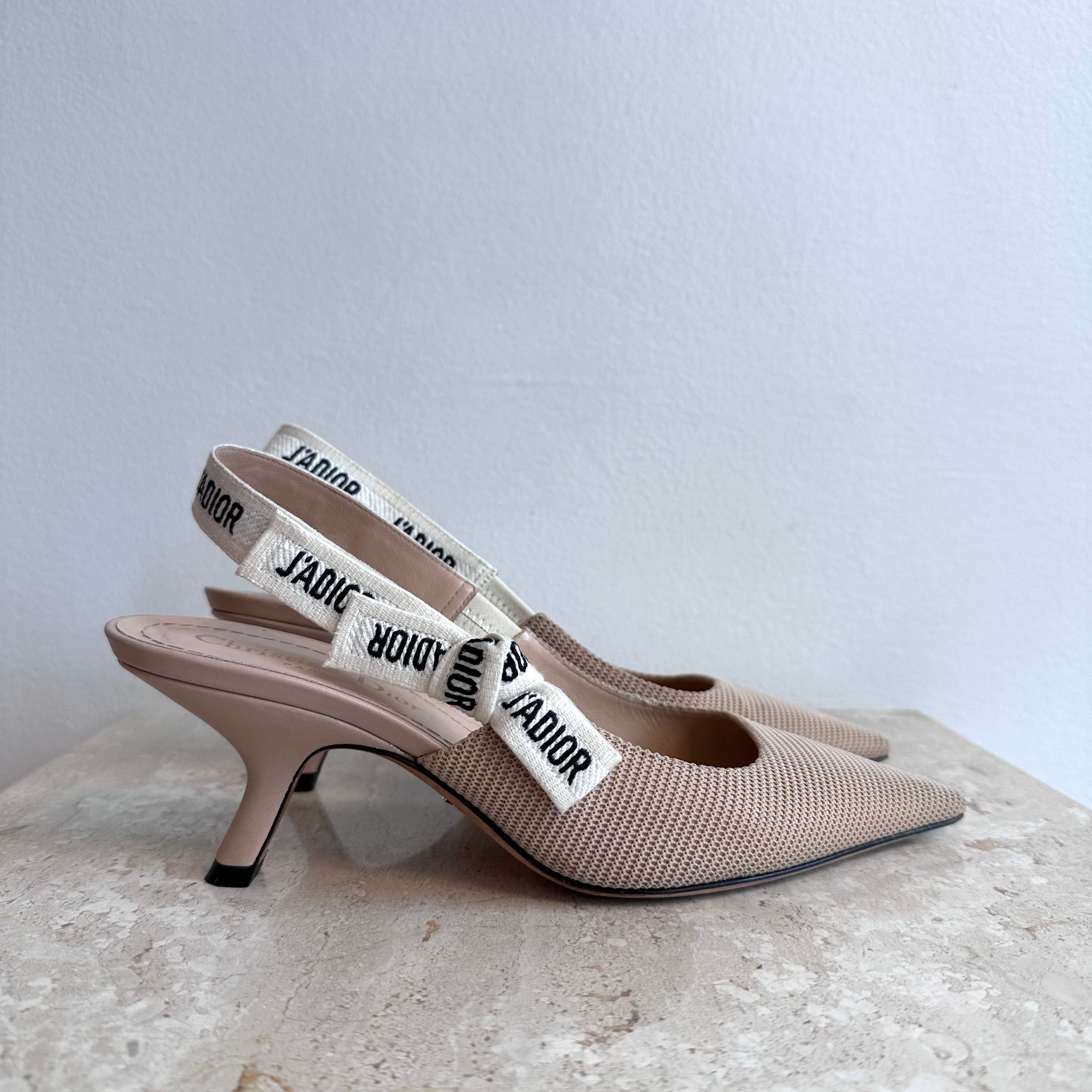 Pre-Owned Dior J’Adior Nude Slingback Pump - Size 37.5