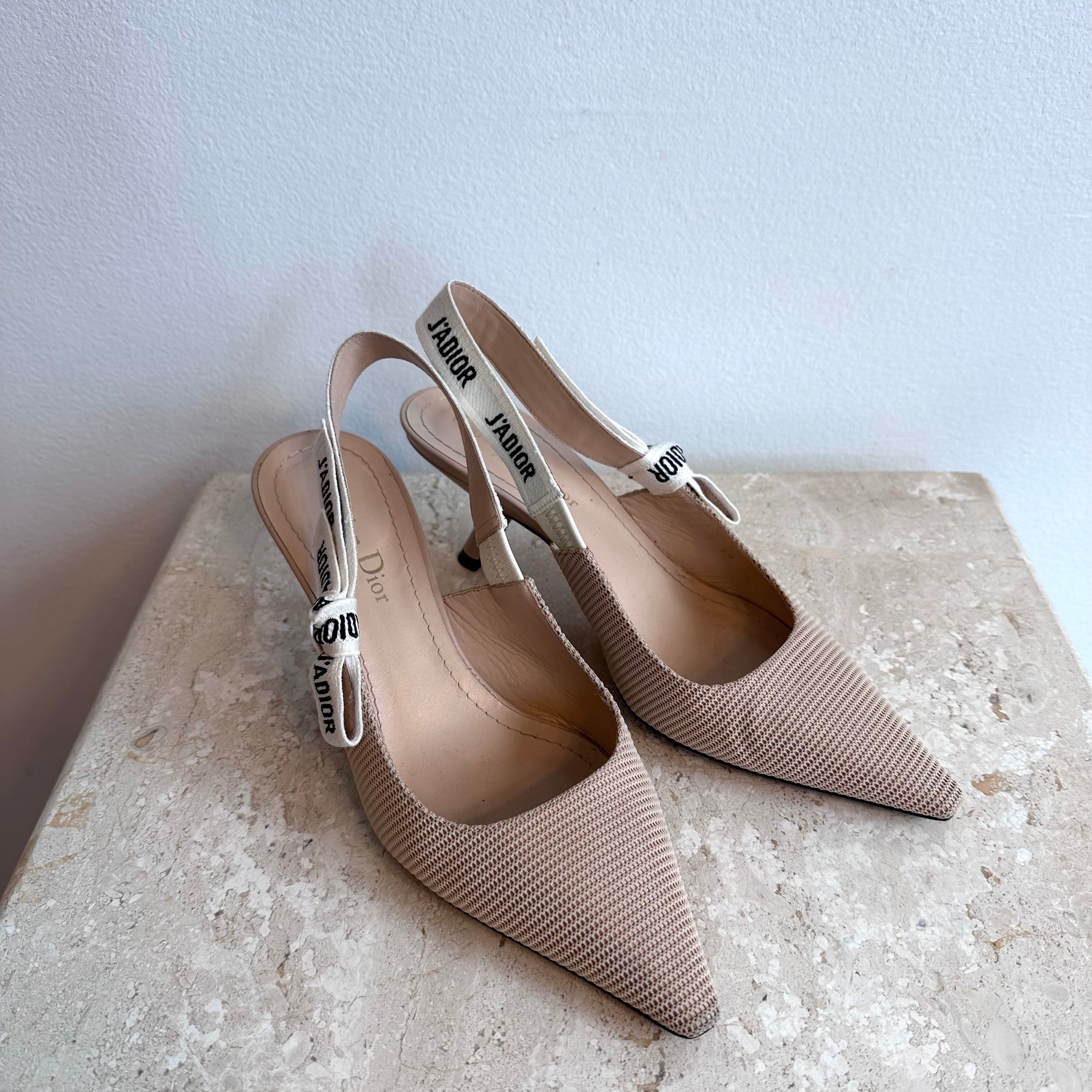 Pre-Owned Dior J’Adior Nude Slingback Pump - Size 37.5