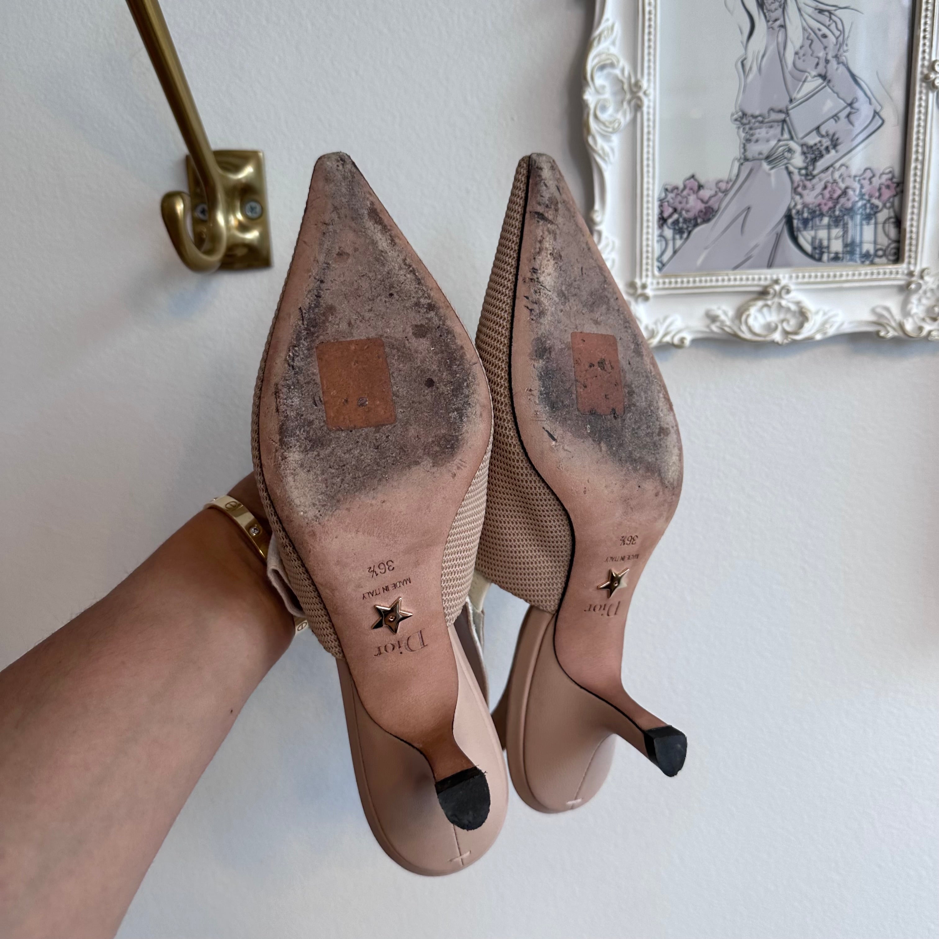 Pre-Owned Dior J’Adior Nude Slingback Pump - Size 37.5