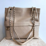 Pre-Owned CHANEL Beige Shoulder Bag