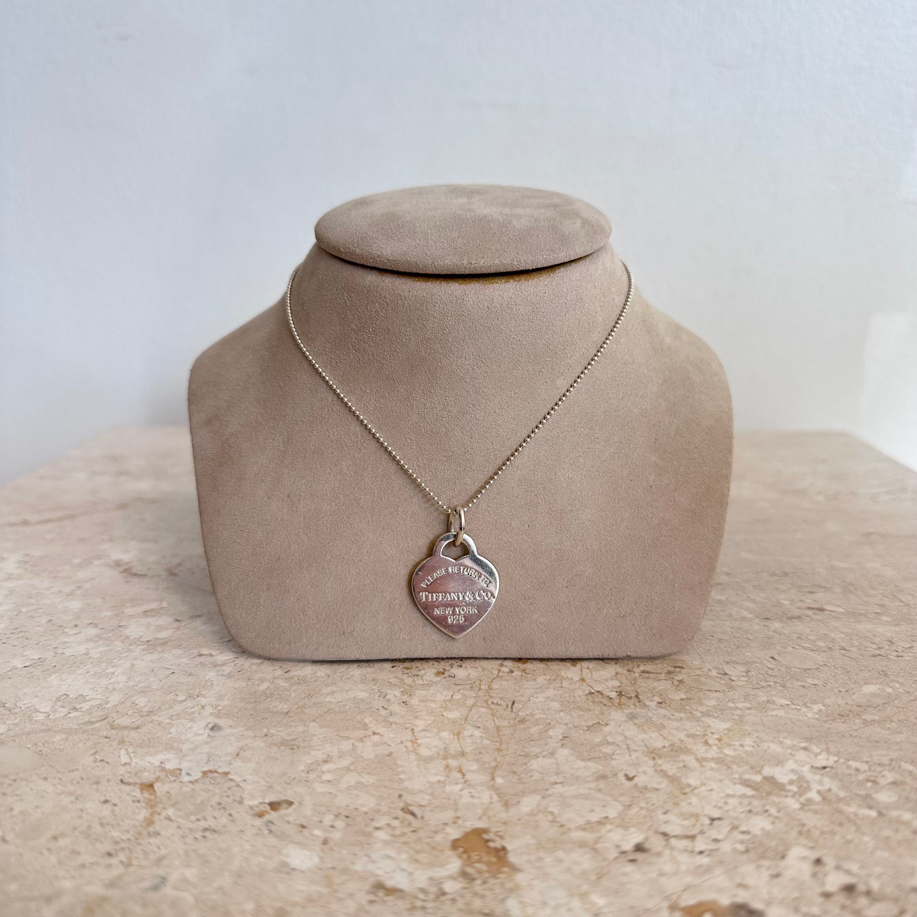 Pre-Owned Tiffany & Co. Heart Tag Pendant Long Necklace
