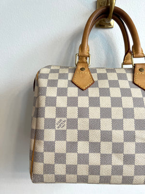 Pre-Owned LOUIS VUITTON Damier Azur Speedy 25