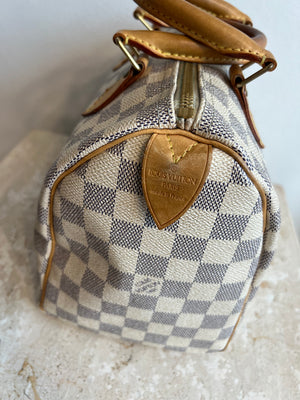Pre-Owned LOUIS VUITTON Damier Azur Speedy 25