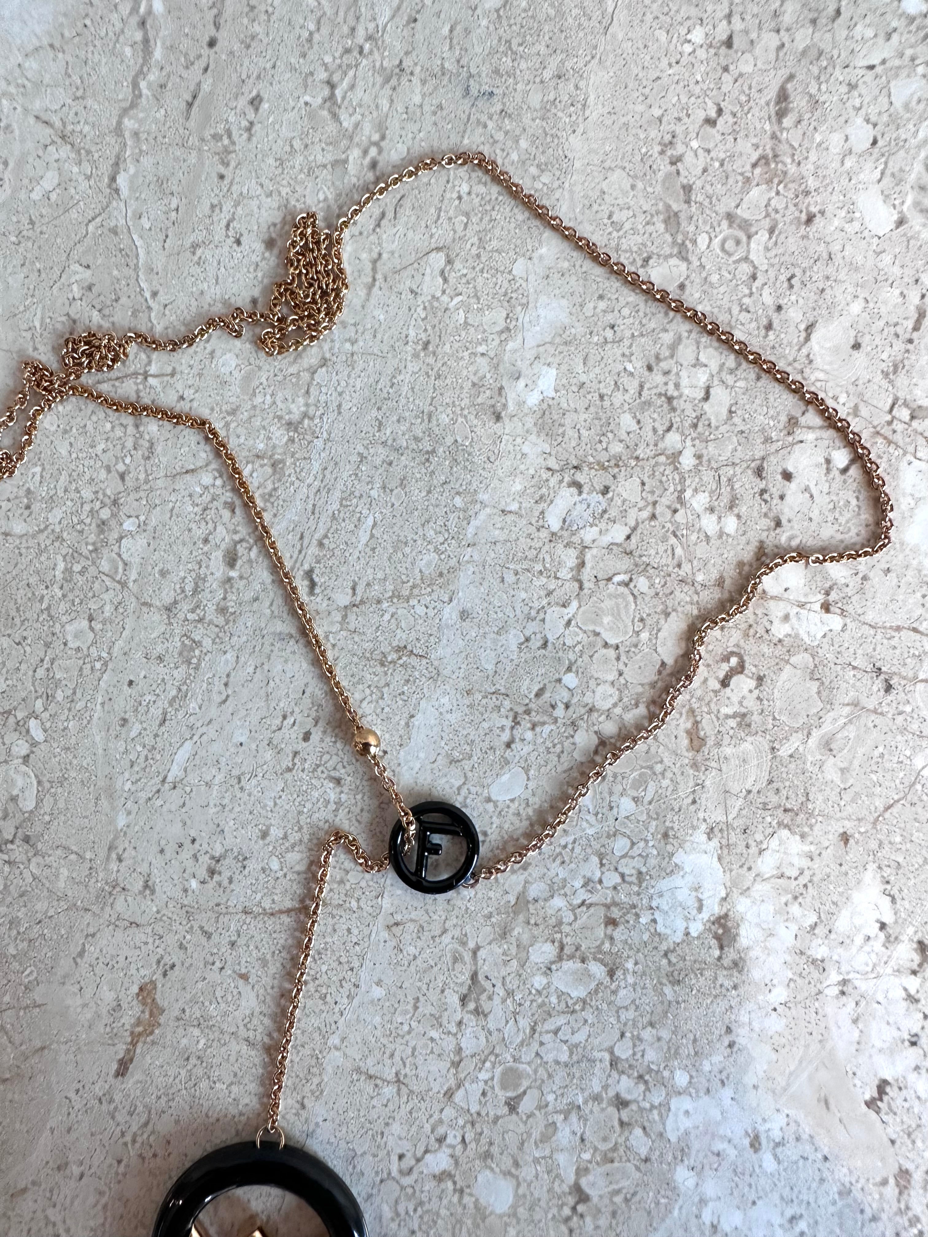 Pre-Owned FENDI F Pendant Necklace