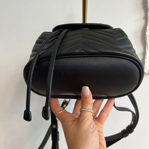 Pre-Owned GUCCI Black Marmont Mini Apollo Backpack