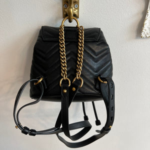 Pre-Owned GUCCI Black Marmont Mini Apollo Backpack