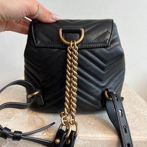 Pre-Owned GUCCI Black Marmont Mini Apollo Backpack