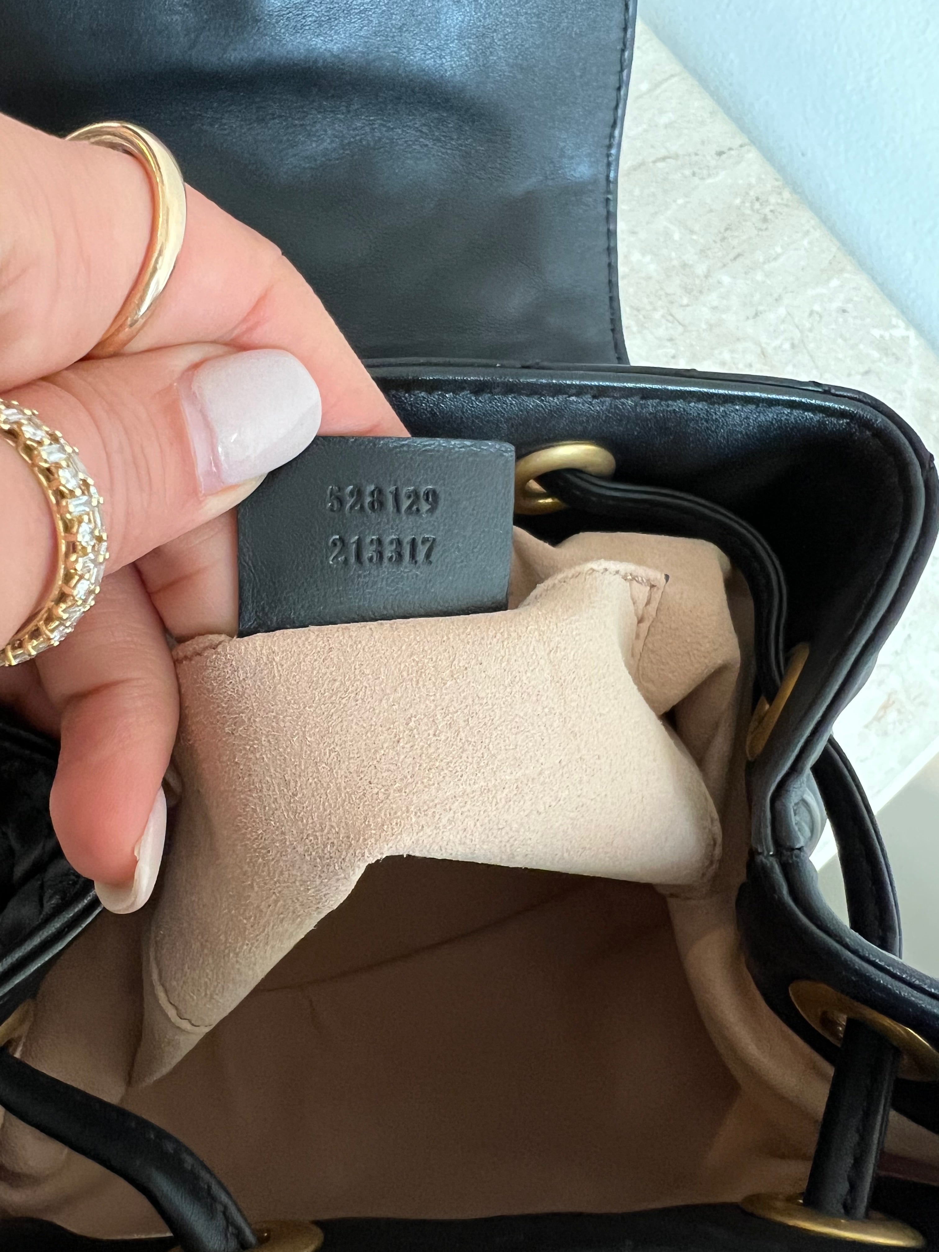 Pre-Owned GUCCI Black Marmont Mini Apollo Backpack