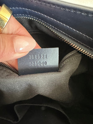 Pre-Owned GUCCI Navy GG Supreme Web Shoulder Bag