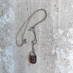 Pre-Owned TIFFANY & CO. SS Hammered Padlock Pendant Necklace