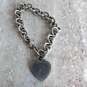Pre-Owned TIFFANY & CO. SS Heart Tag Bracelet