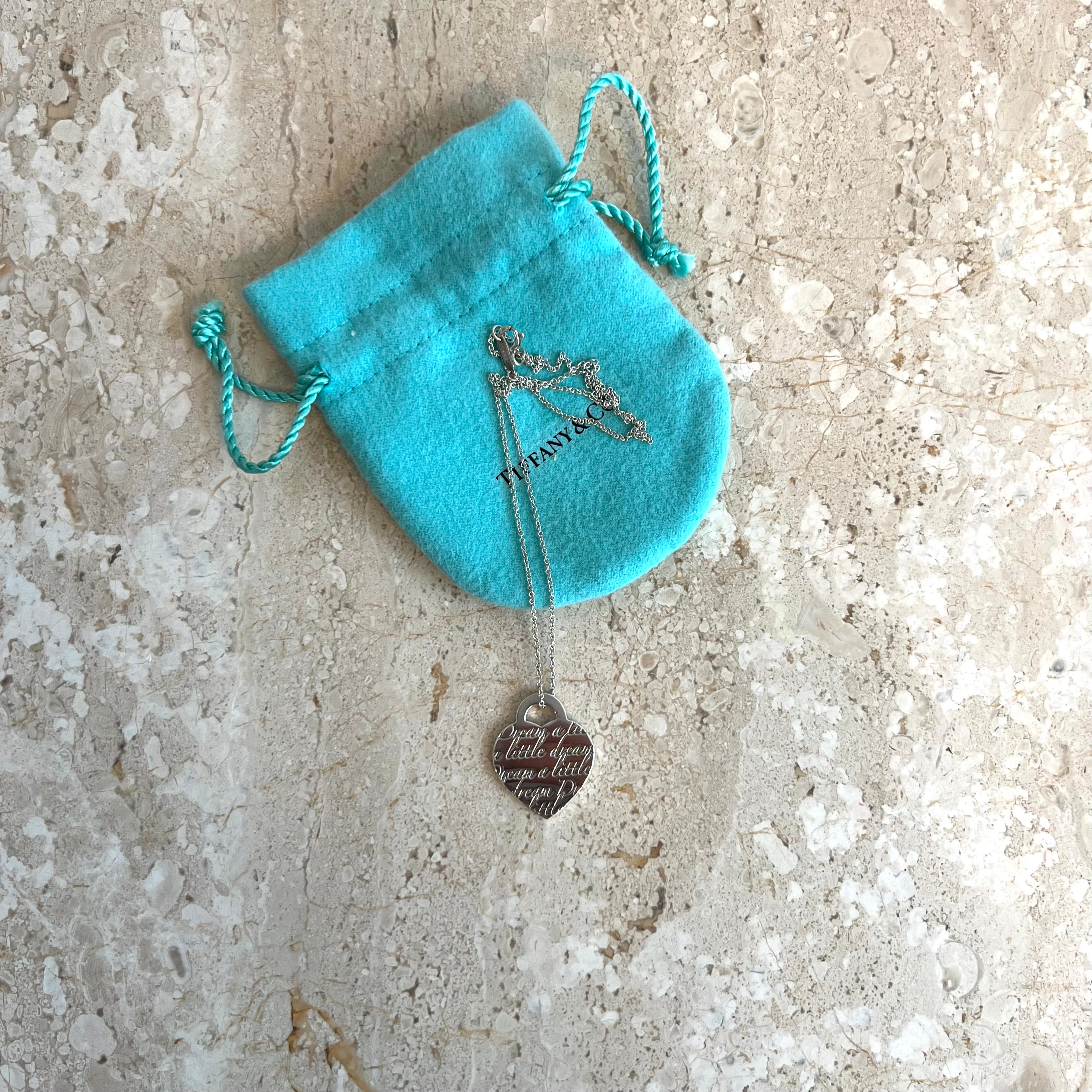 Pre-Owned TIFFANY & CO. SS Dream A Little Dream Heart Pendant Necklace