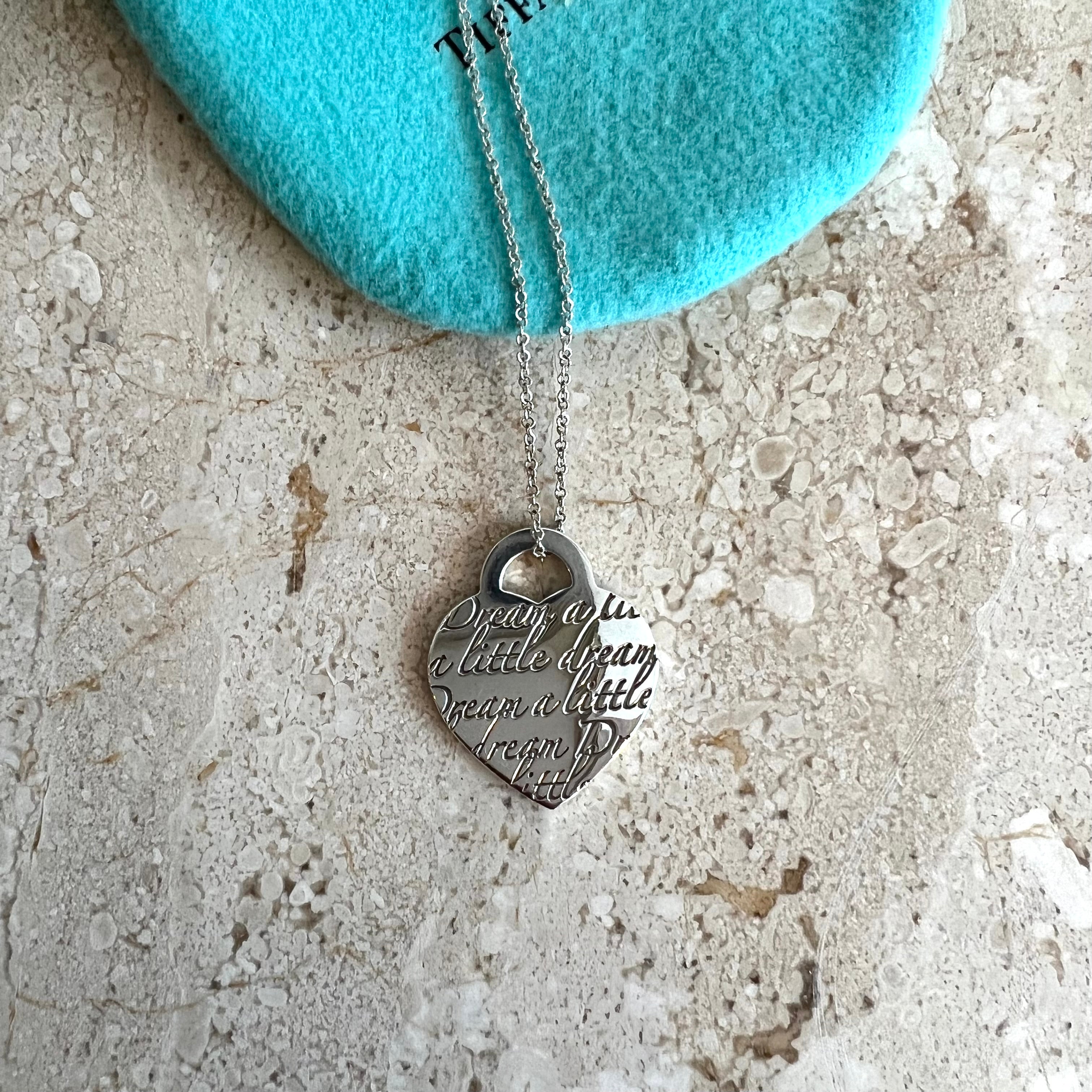 Pre-Owned TIFFANY & CO. SS Dream A Little Dream Heart Pendant Necklace