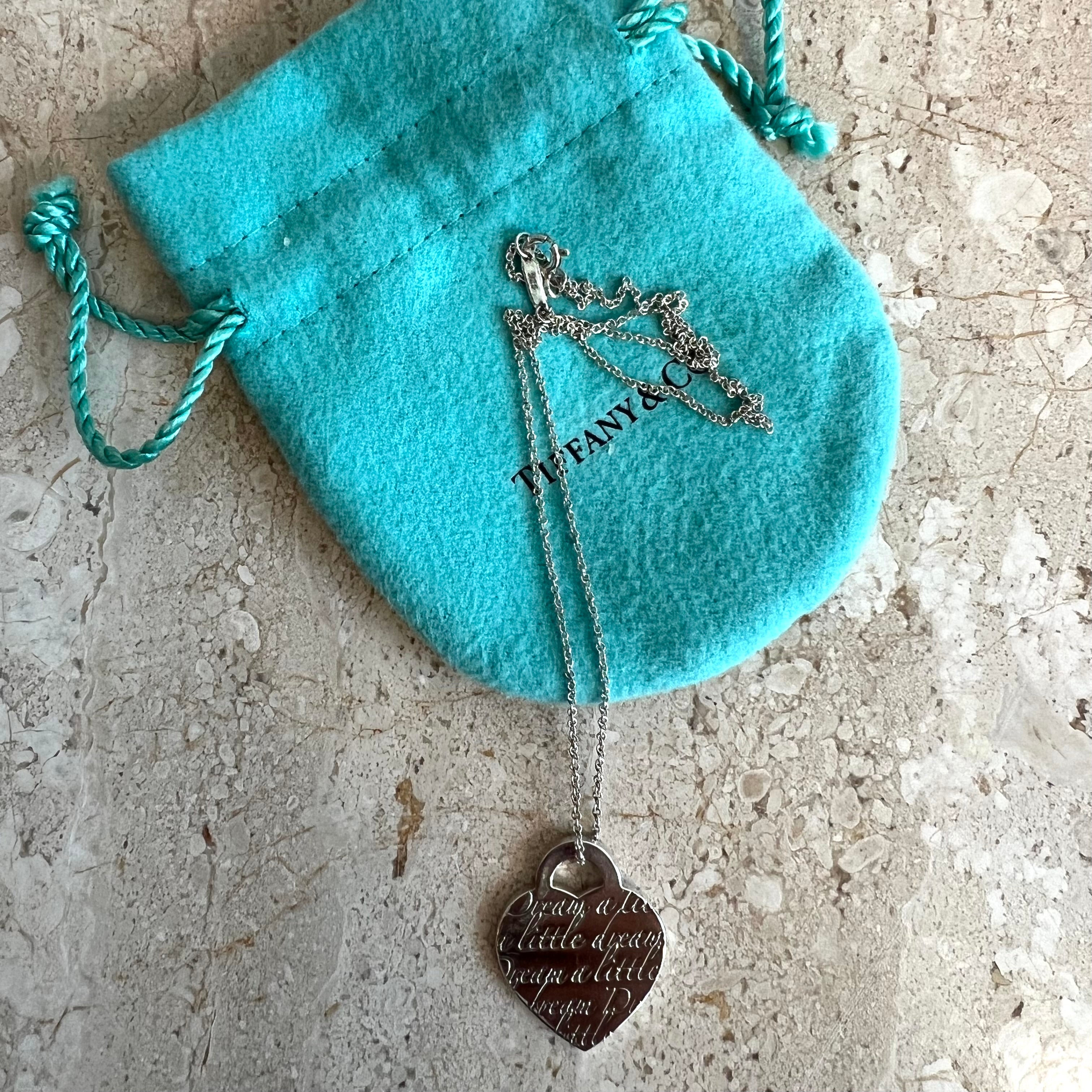 Pre-Owned TIFFANY & CO. SS Dream A Little Dream Heart Pendant Necklace