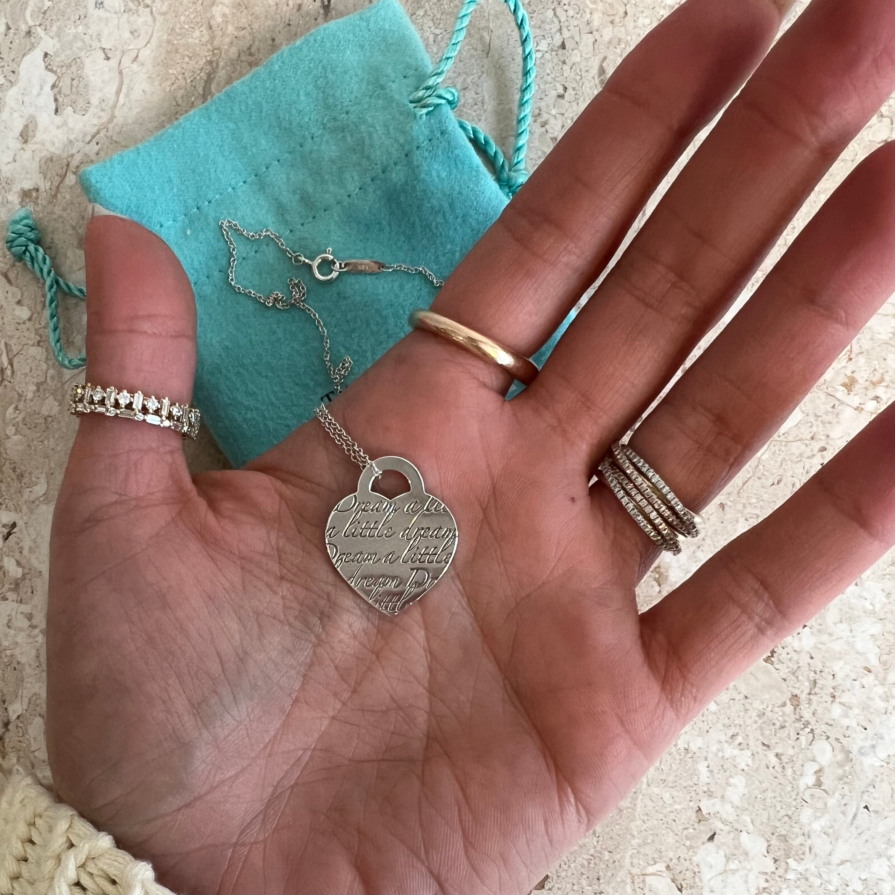Pre-Owned TIFFANY & CO. SS Dream A Little Dream Heart Pendant Necklace
