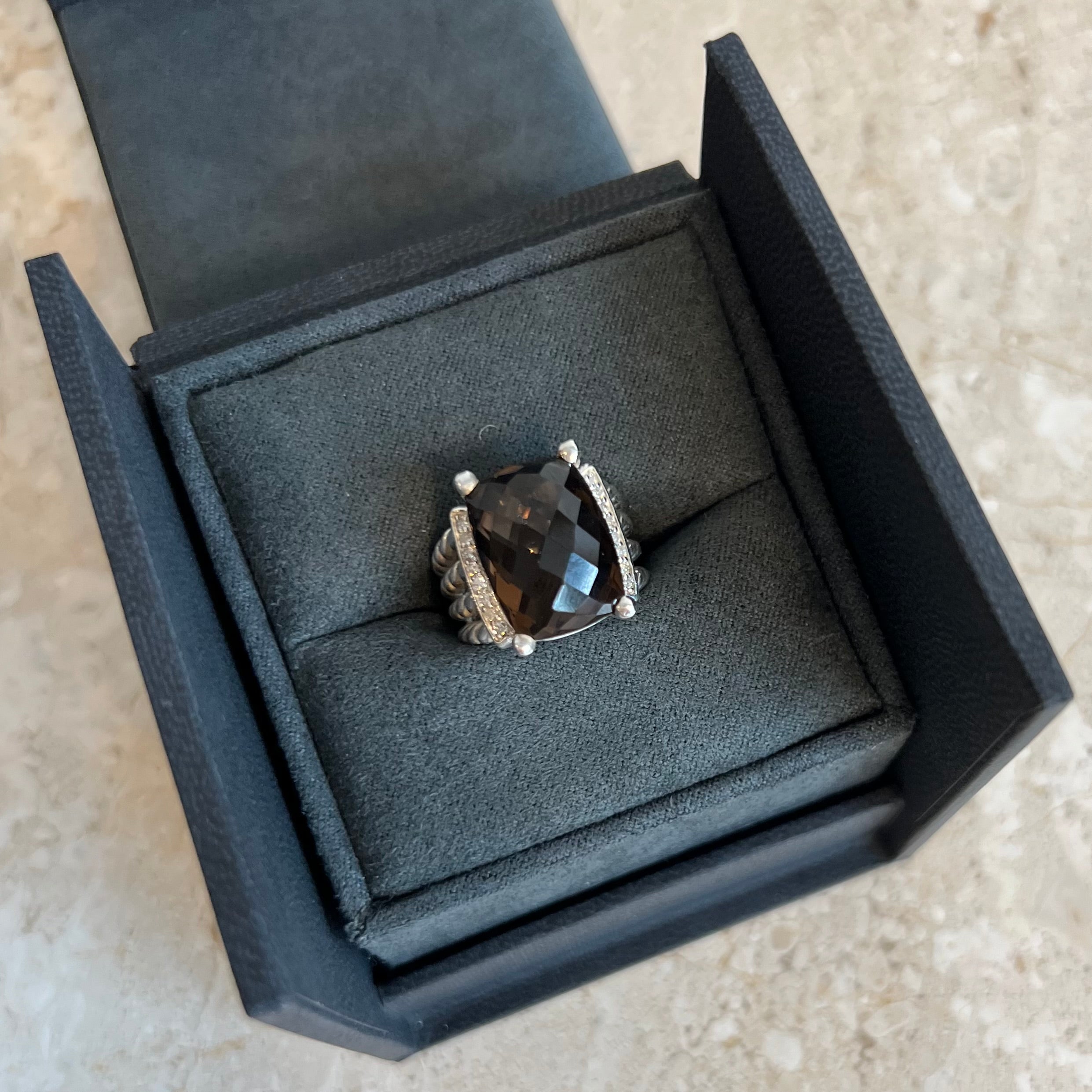 Pre-Owned DAVID YURMAN Smoky Topaz Wheaton Ring - Size 5