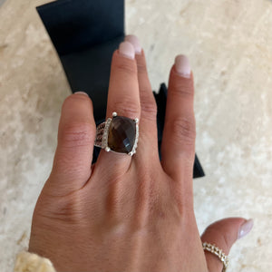 Pre-Owned DAVID YURMAN Smoky Topaz Wheaton Ring - Size 5