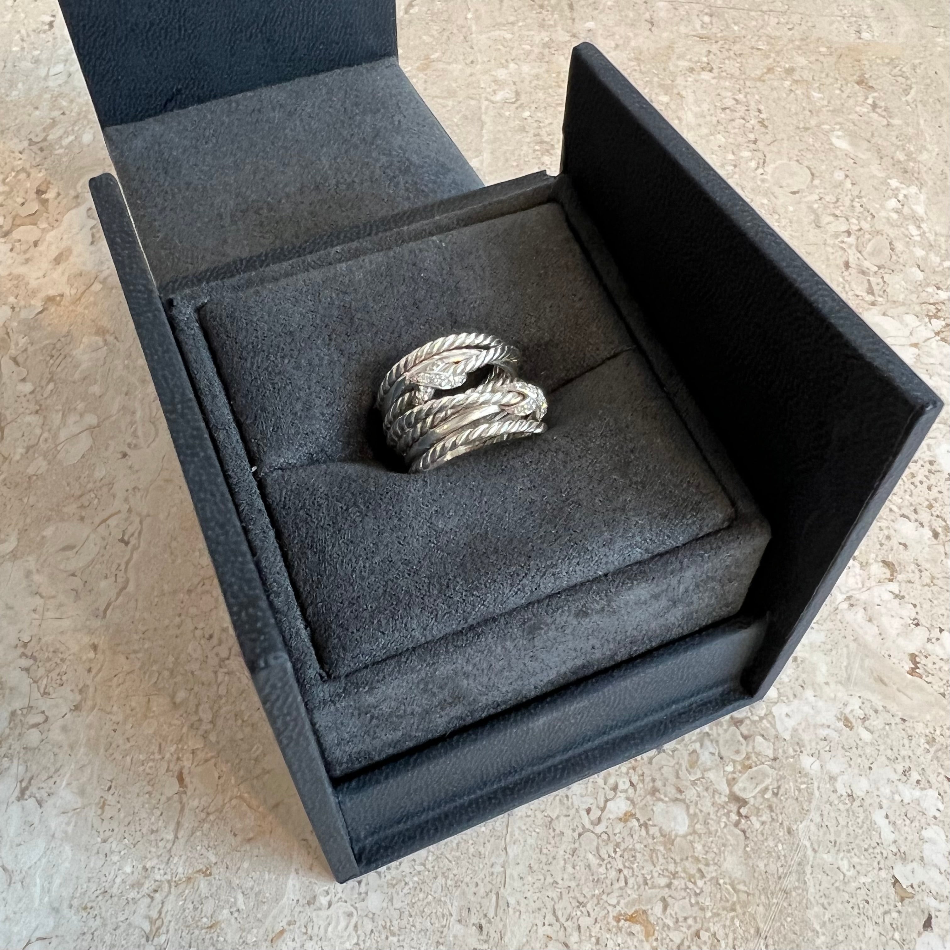 Pre-Owned DAVID YURMAN SS Double X Crossover Ring