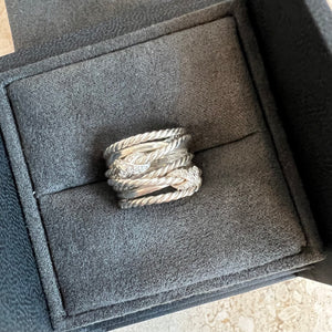 Pre-Owned DAVID YURMAN SS Double X Crossover Ring
