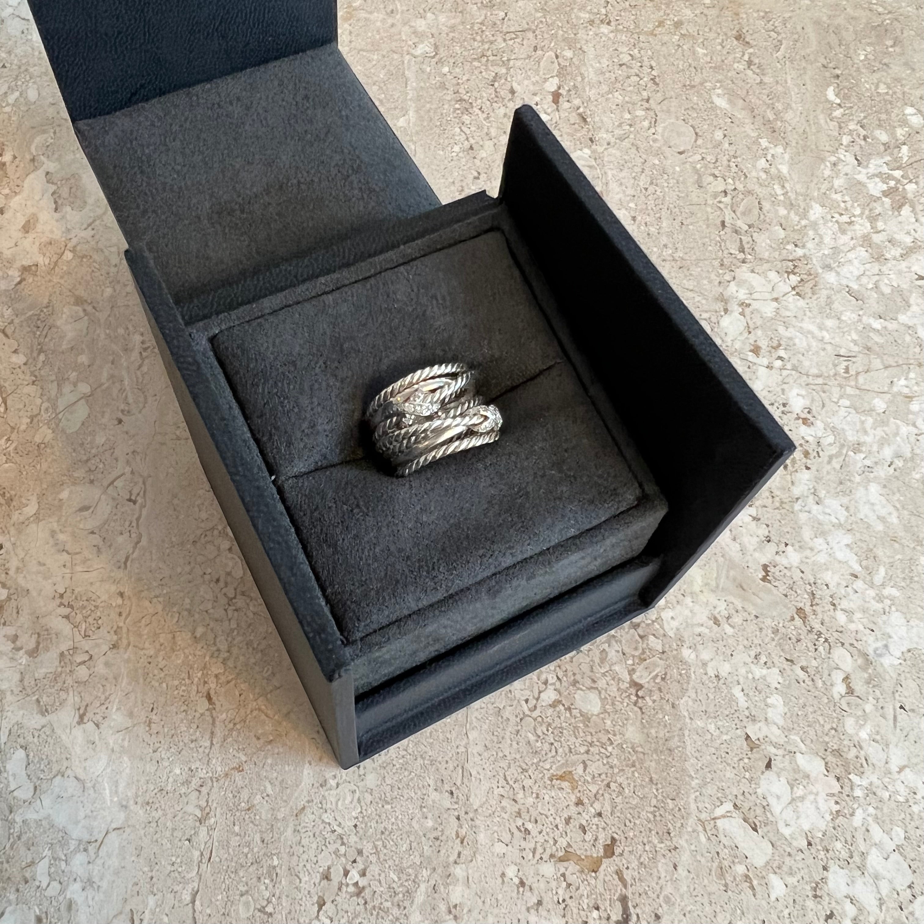 Pre-Owned DAVID YURMAN SS Double X Crossover Ring