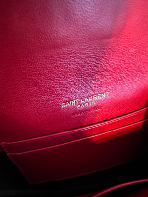 Pre-Owned SAINT LAURENT Vicki Patent Red