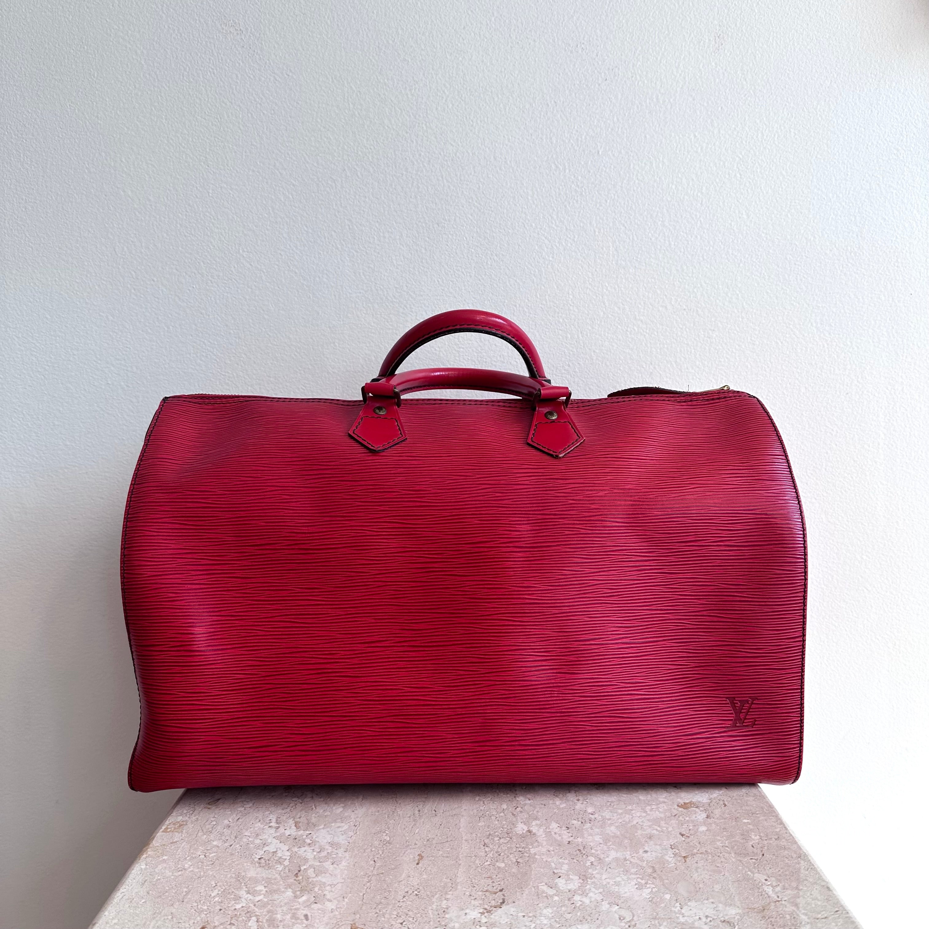 Pre-Owned LOUIS VUITTON Vintage Red Epi Speedy 40