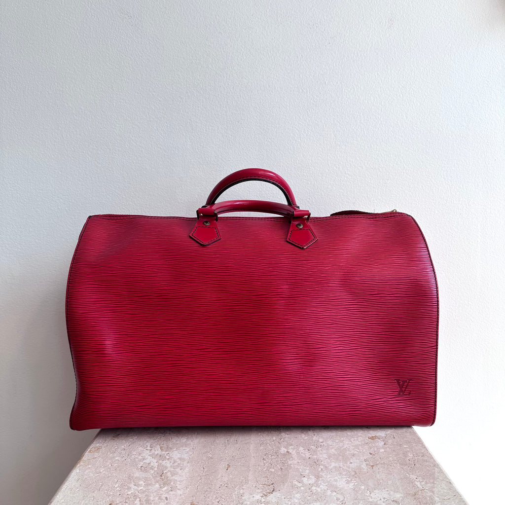 Pre-Owned LOUIS VUITTON Vintage Red Epi Speedy 40