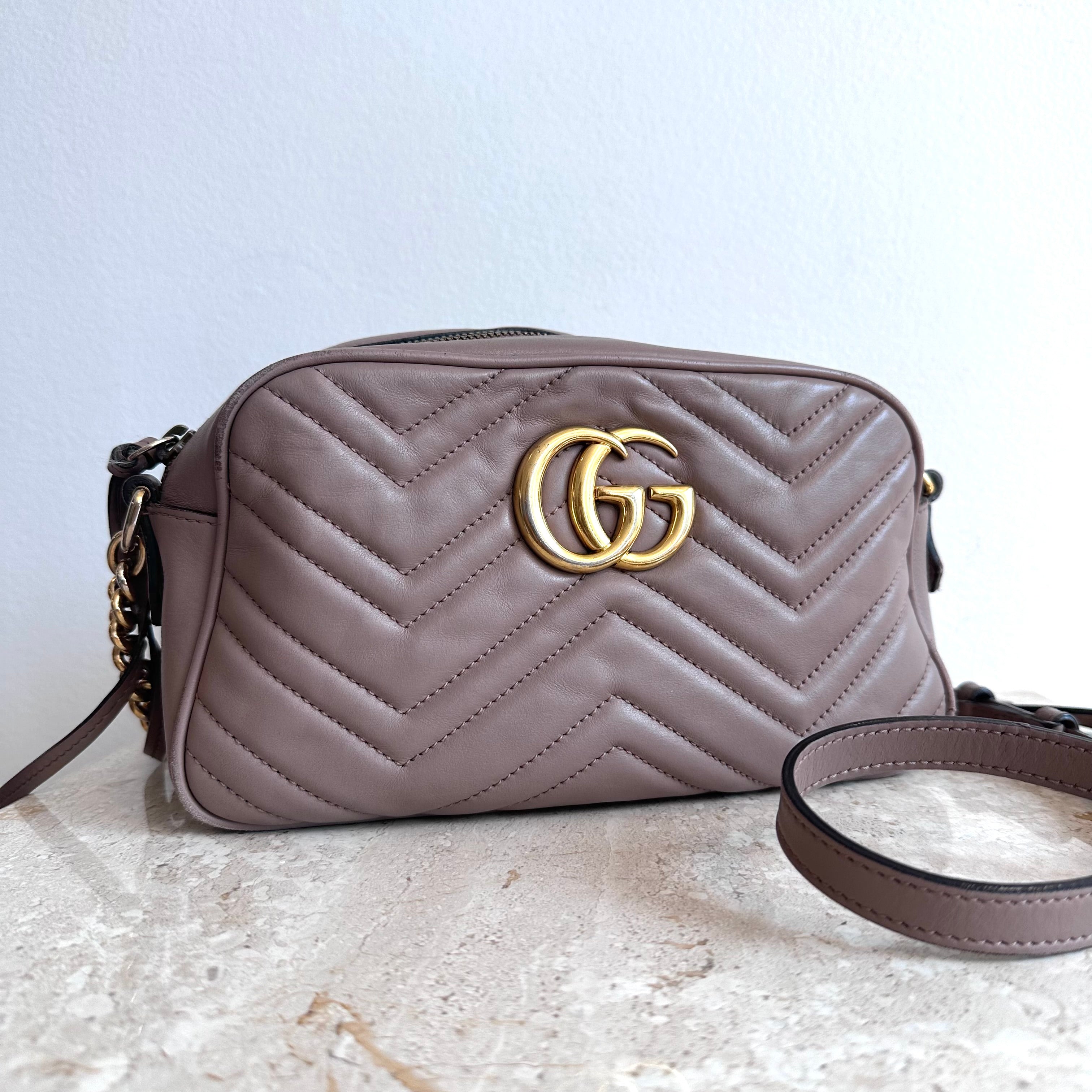Pre-Owned GUCCI Marmont Dusty Rose Small Shoulder Bag #1