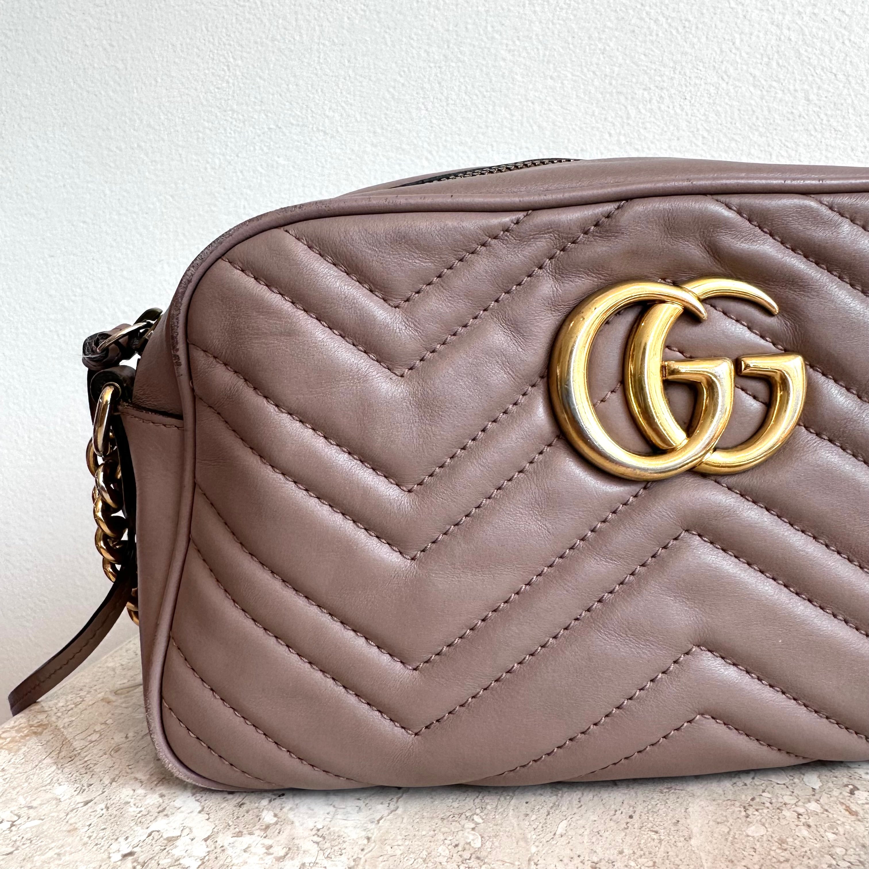 Pre-Owned GUCCI Marmont Dusty Rose Small Shoulder Bag #1