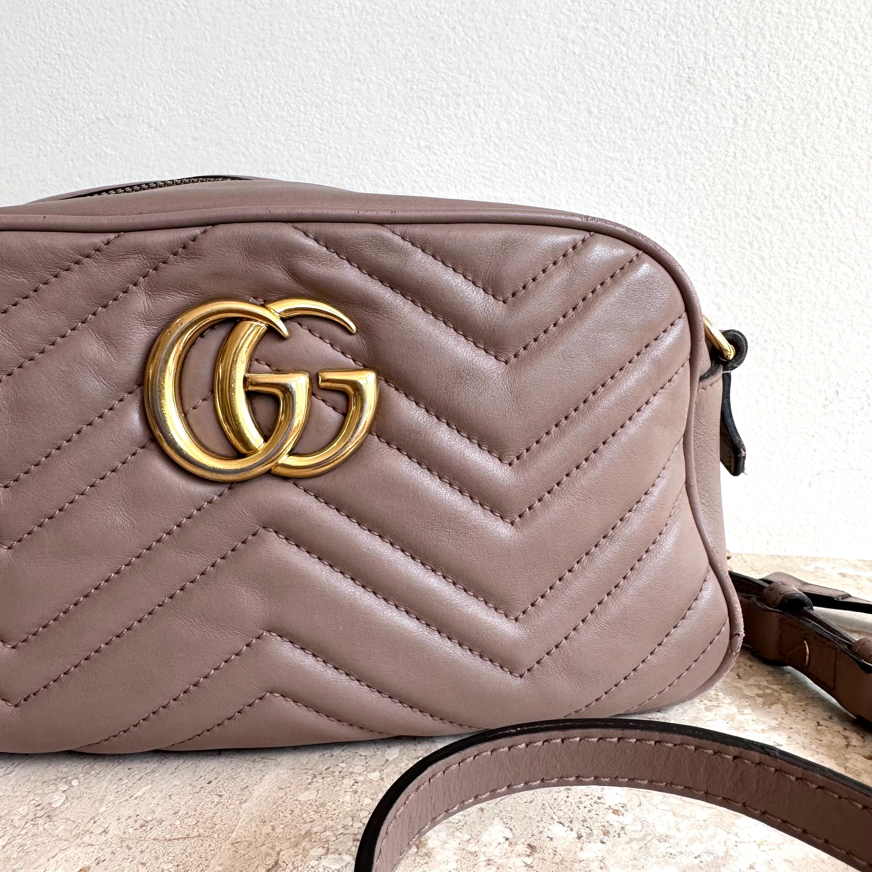 Pre-Owned GUCCI Marmont Dusty Rose Small Shoulder Bag #1