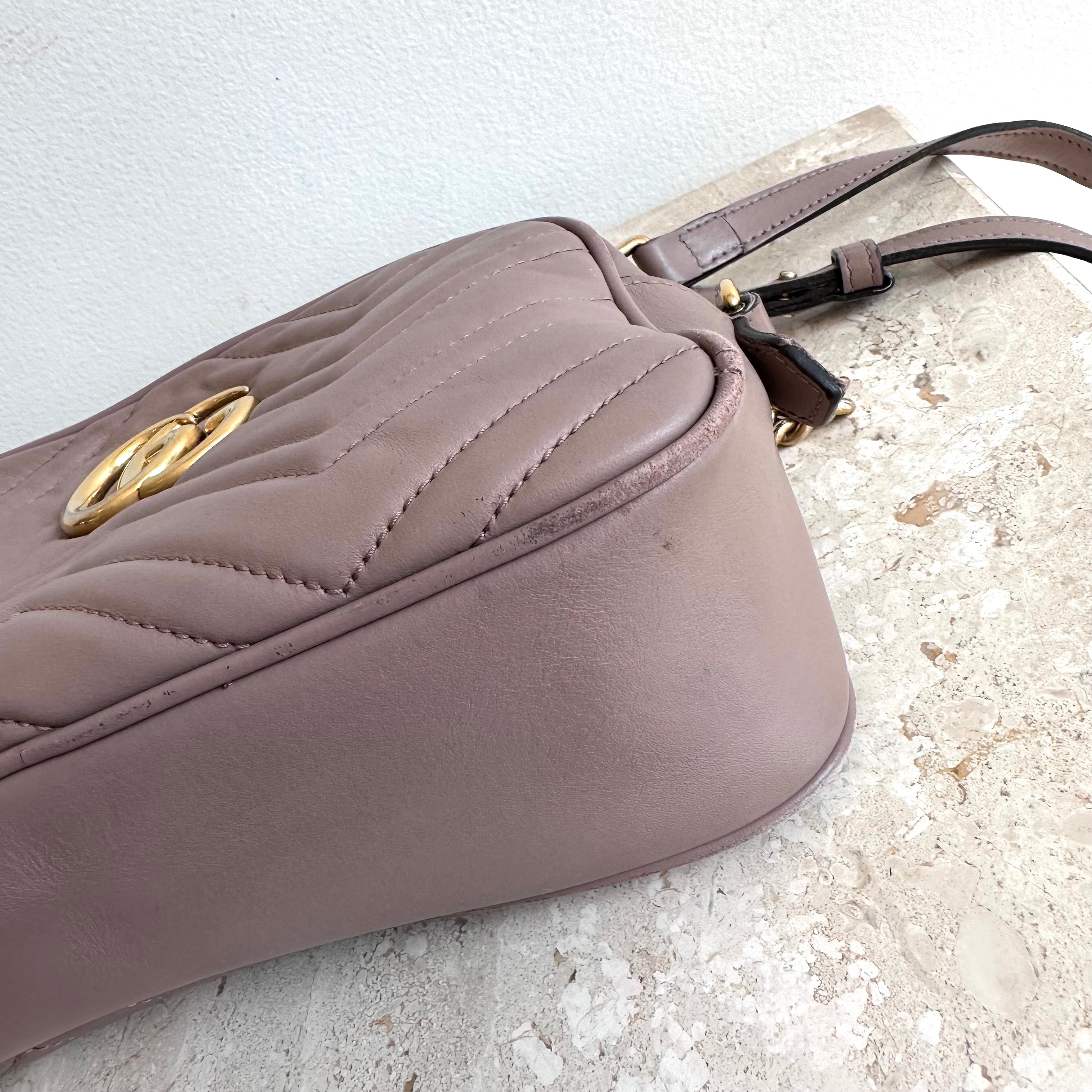 Pre-Owned GUCCI Marmont Dusty Rose Small Shoulder Bag #1