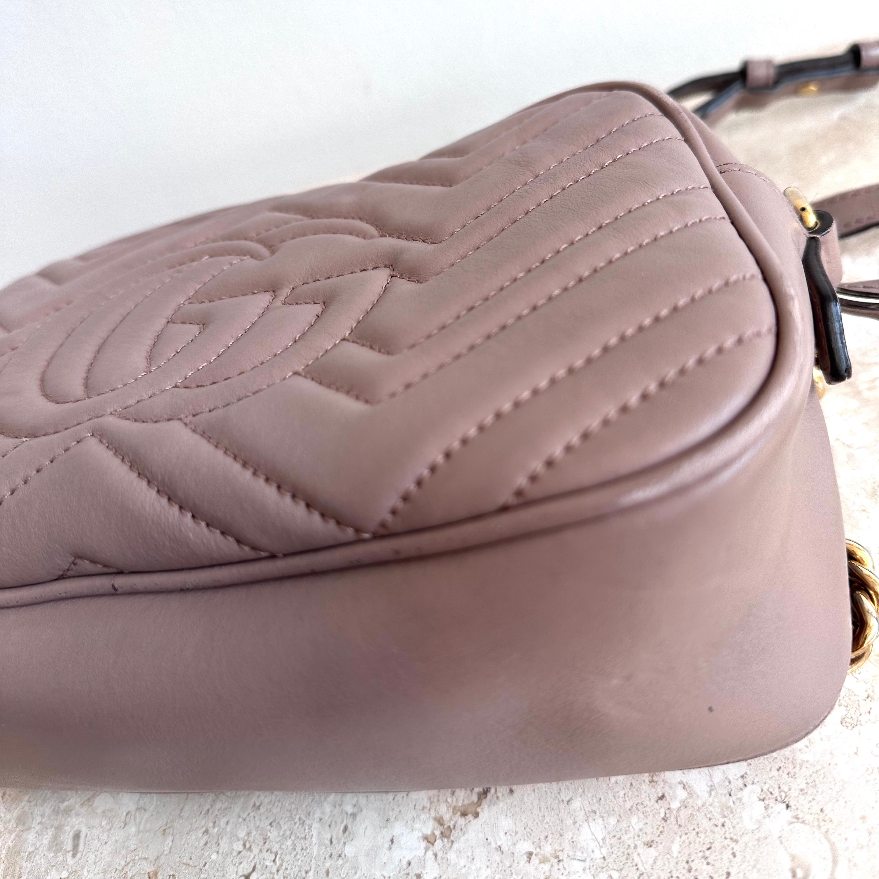 Pre-Owned GUCCI Marmont Dusty Rose Small Shoulder Bag #1