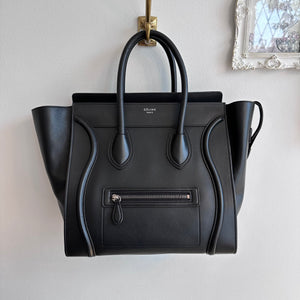 Pre-Owned CELINE Black Leather Phantom Luggage Tote