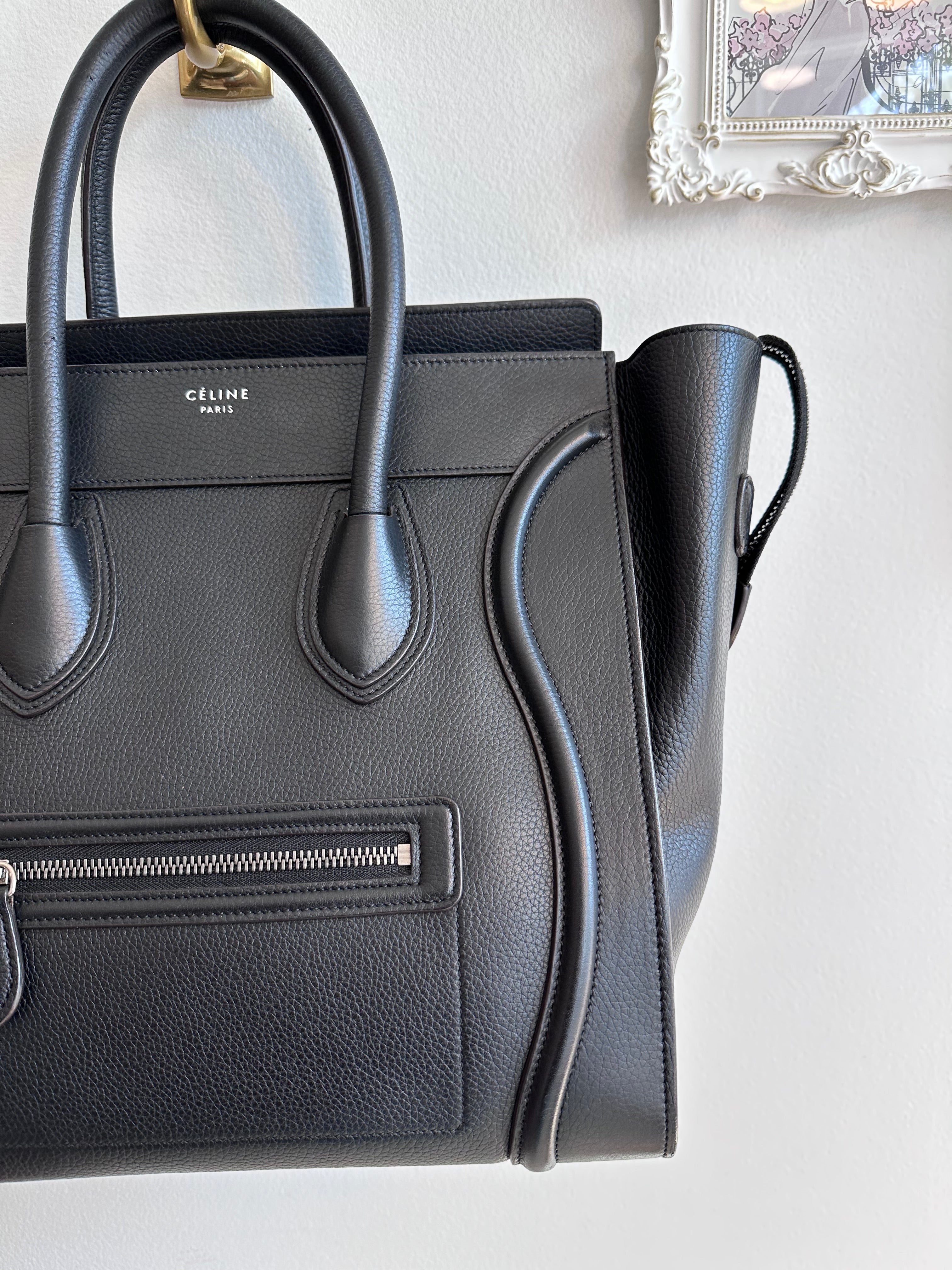 Pre-Owned CELINE Black Leather Phantom Luggage Tote