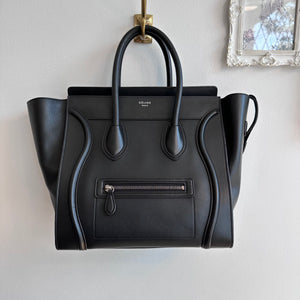 Pre-Owned CELINE Black Leather Phantom Luggage Tote