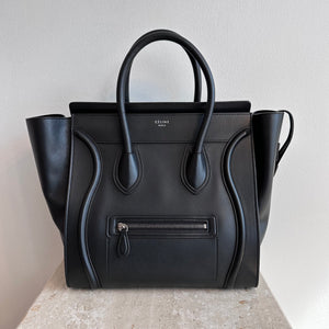 Pre-Owned CELINE Black Leather Phantom Luggage Tote