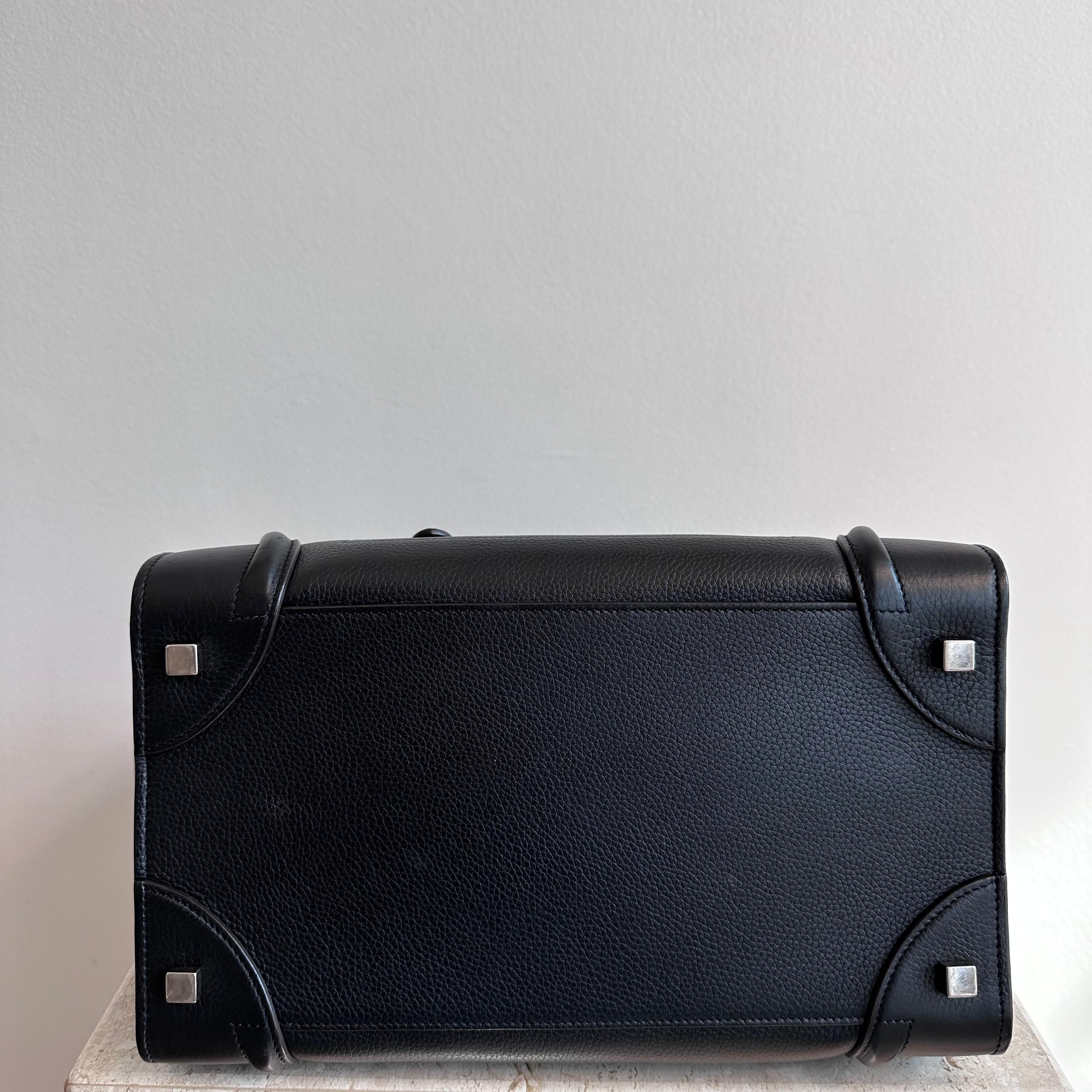 Pre-Owned CELINE Black Leather Phantom Luggage Tote